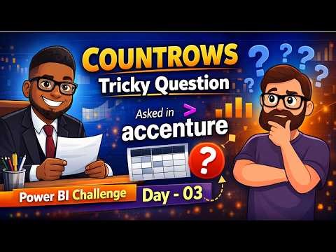 Power BI Interview Questions Challenge Day -03 || Countrows Function || Data Analytics interview