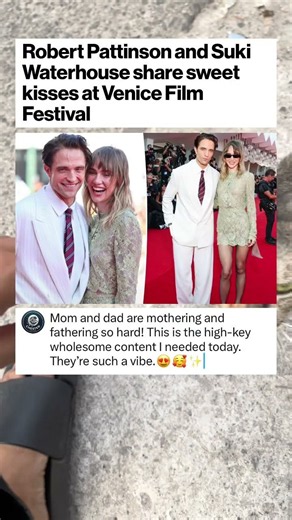 Robert Pattinson and Suki Waterhouse share sweet kisses at Venice Film Festival #entertainment