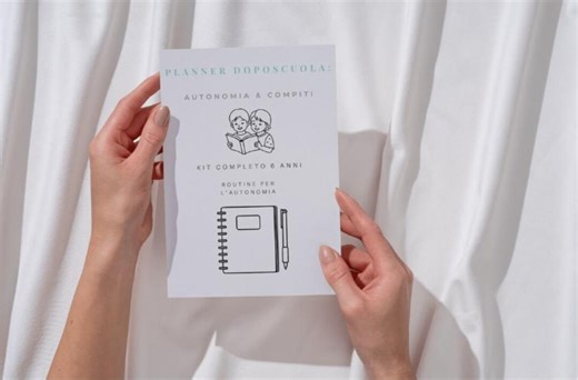 Planner Compiti Bambini | Homework Planner Kids | Organizzazione Compiti Scuola Primaria | Planner Settimanale Doposcuola - Autonomia - Etsy