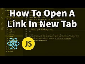 How To Open A Link In A New Tab || React JS