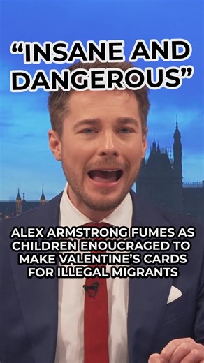 Alex Armstrong fumes after a Green Party councillor encouraged her grandchildren to write Valentine's Day cards for illegal migrants. At an East Sussex County Council meeting this week, Anne Cross announced she supervised her grandchildren to create the romantic cards for adult men housed in the Crowborough migrant camp. Speaking on GB News, Alex called the idea "insane and dangerous, saying: "I think it trains children to lower their guard around the exact kind of people every school, every saf