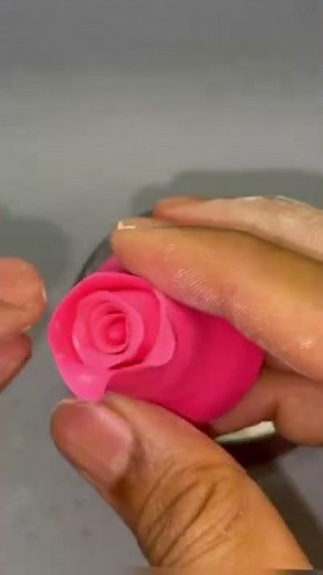 How To Make Fondant Rose Without Using Tools And Mold | Gumpaste Rose tutorial | Fondant rose