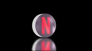 Download Netflix 3D Logo With Reflection