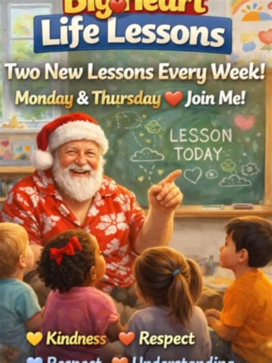 Two New Lessons Every Week… Something Special Is Happening ❤️ Something truly special is happening… ❤️ Santa Papa John here, and Big Heart Life Lessons are growing into something that’s bringing smiles, connection, and meaningful moments to families, classrooms, and children everywhere. These aren’t just stories… They’re simple, powerful lessons that help children understand kindness, respect, and how to care for others in a way that stays with them. And now… ✨ Two new lessons every week 📅Every