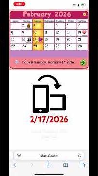 Starfall Calendar February 17, 2026
