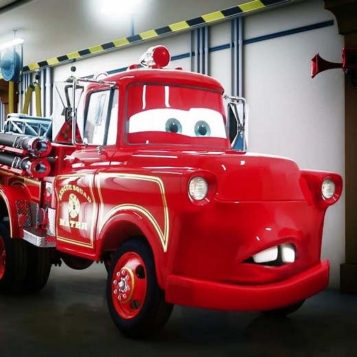Mater Becomes a Firefighter Hero 🔥 #pixar