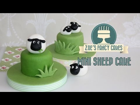 How to make a sheep cake topper fondant animals cute mini marzipan cake tutorial