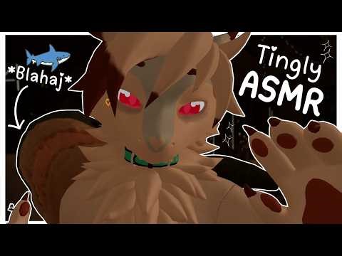 [Furry ASMR] Fluff and Blahaj help YOU get some sweet tingles :3 [Sleep-aid] [Soft-spoken]