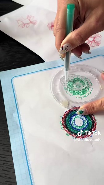 Did not expect this to hold attention like it did… but here we are 🌀 Simple. Quiet. A total win. #parentwin #sensoryactivity #spirographart #specialneedsfamily #autismawareness