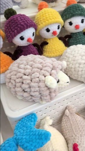 Crochet Sheep Pattern + Full Video Tutorial. Plush Lamb. #crochetsheep #amigurumisheep #shorts