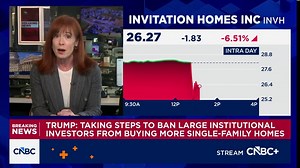 Trump: Taking steps to ban large institutional investors from buying more single-family homes