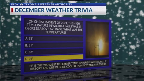 Weather 101: Wichita Falls December weather trivia