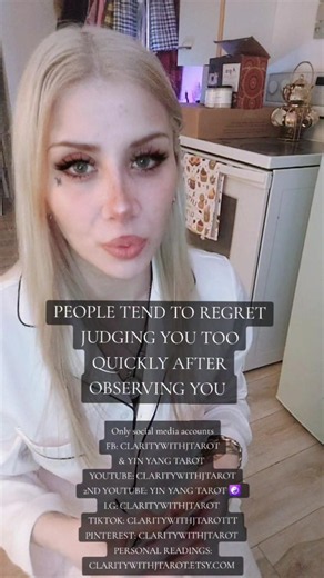 PEOPLE TEND TO REGRET JUDGING YOU TOO QUICKLY #tarot #tarotreading #shorts