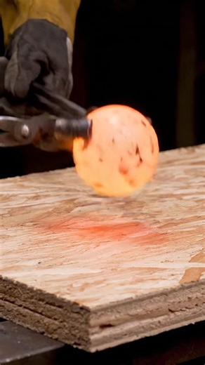 GoCreate.art on Instagram: "Created with Klipx.app - Watch a glowing red‑hot iron sphere meet a particle board — an AI-rendered study in heat, smoke, steam and material reaction. Lifelike textures and physics as the object melts, chars, or steams depending on its makeup. Guess which material reacts the most? 🔥🧪 #AI #VFX #Simulation #MaterialsScience"