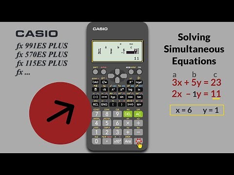 Solve Simultaneous Equations on Casio Calculator (fx-ES Plus EQN Mode)
