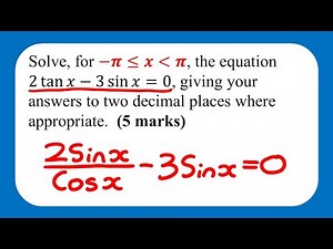 Trigonometric Equations Involving Radians + Exam Questions! - Edexcel A Level Maths, Year 2