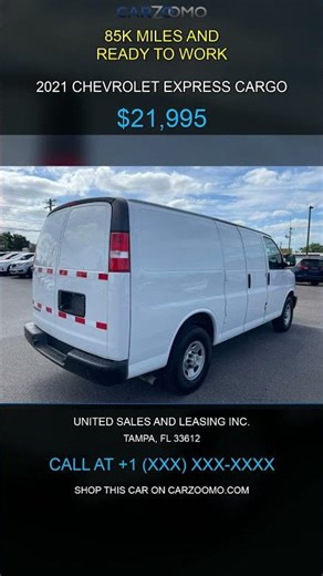 2021 Chevrolet Express Cargo for sale in Tampa, FL, 33612 | $21,995