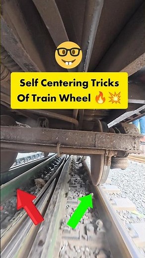 Self Centering Tricks on the Three Track 🤯🔥 #railtrack #trainwheel #shortsfeed #selfcentering #Train
