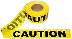High-Visibility 'Caution' Safety Tape, 3" X 1000' Roll