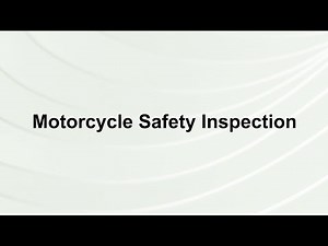 Motorcycle Safety Inspection