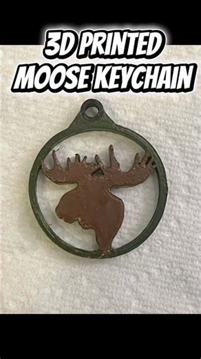 3d printed moose keychain