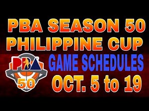 PBA Schedules - October 5 to 19, 2025 | PBA Game results | PBA Philippine cup Season 50