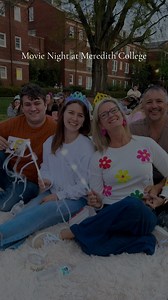 Movie night highlights 🎥 featuring Two Roosters Ice Cream, popcorn, t-shirts and Princess Diaries. We are having a blast celebrating President Sapp’s Inauguration and we loved seeing alumnae back on campus. | Meredith College