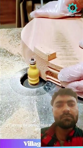 & this is how pros get perfect wood edges watch this router @ bit carve wood like X #woodrouter