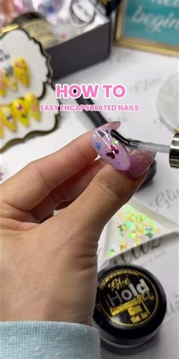 How to easy encapsulated nails #glitzaccessoriesandsuch #encapsulatednails