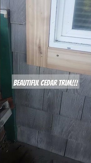 Correctly Installing beautiful cedar window trim! #diy #construction #tips #diytipsandtricks #trim