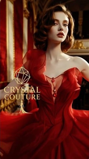Red Sheer Chiffon Couture Dress | Ultra-Sensual High-Fashion Luxury Design #trend #crystalcouture