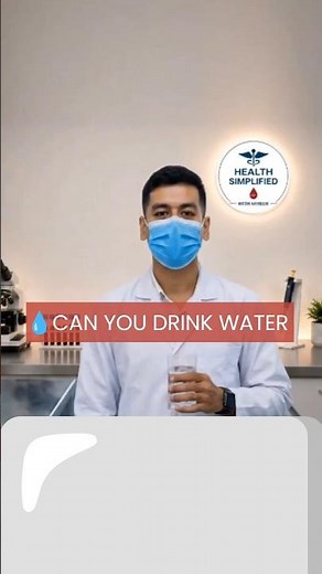 Can You Drink Water Before a Blood Test? 💧 | Lab Professional Explains #Shorts #health