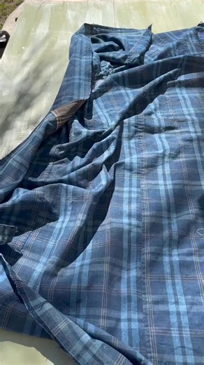 A Word on Japanese Boro: Derived from the Japanese “boroboro”, meaning something tattered or repaired. The practice of reworking and repairing textiles [clothes or bedding] through piecing, patching and stitching. A form of recycling coming from an economic necessity to preserve the usability. Due to the repetition of reworking, it’s likely that little of the originally bedding is still present, or more likely, is hidden underneath the layers of patches. This textile tells the history of many li