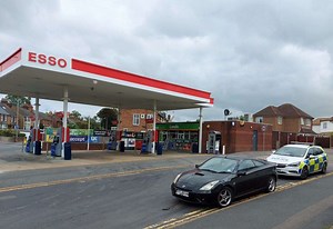Sportscar seized by police at petrol station