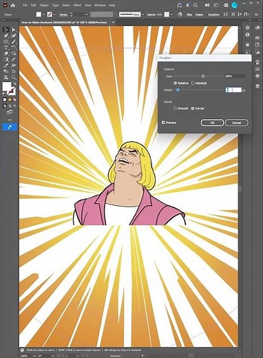 Sunburst Effect Illustrator 2026 | Adobe Photoshop #designology #illustrator #tutorial #tricks #tips
