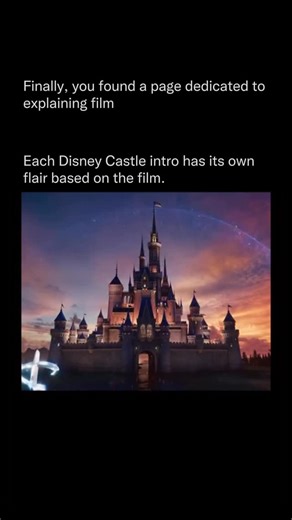 Explaining Film | The iconic Disney castle intro, featuring a stylized fairy-tale castle (inspired by Sleeping Beauty Castle at Disneyland and Cinderella... | Instagram