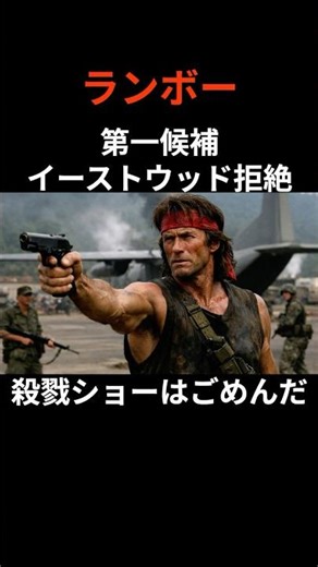 Eastwood was the first choice for the role of "Rambo" and rejected it. "I don't want to do a mass...