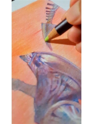 Drawing a Xenomorph with colored pencils // #xenomorph #alien #alienvspredator #drawing #art