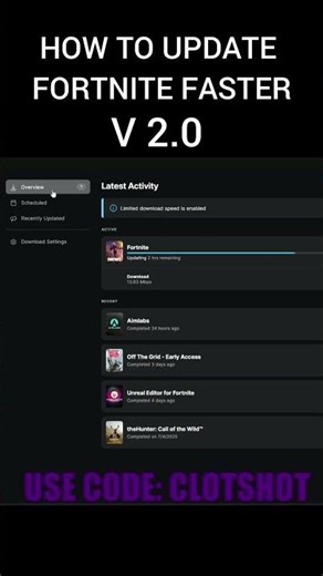 How to update faster #fortnite #fortnitesettings #fortniteupdate