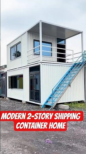 I Built My Dream 2-Story House Using Containers! 😲🏠 #tinyhouse #containerhome