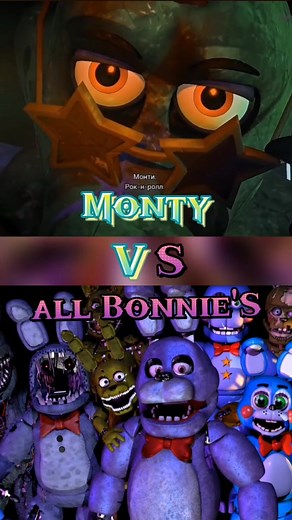 Monty Vs All Bonnie's Battle in FNAF Security Breach