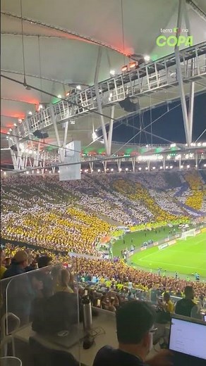 Mosaico da torcida para receber a Seleção Brasileira no Maracanã impressiona #shorts