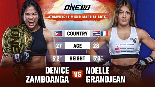 Hard-Fought Women’s MMA Brawl Denice Zamboanga vs. Noelle Grandjean