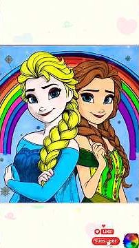 Elsa and Anna Coloring 💕 #elsa #anna #elsaanna #frozen #shorts #short #shortsfeed #shortsviral