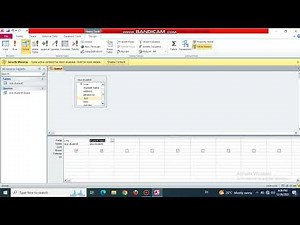 Creating Query Useing Query Design Option In Ms Access
