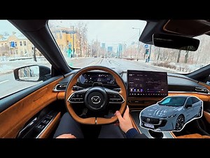 2026 MAZDA 6e (Takumi Plus 258hp) - POV Test Drive, Winter Time | Consumption info