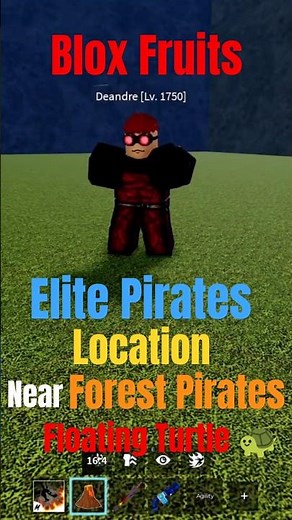 Finding 6th Elite Pirate Spawn Locations on Blox Fruits Floating Turtle Island #shorts #roblox