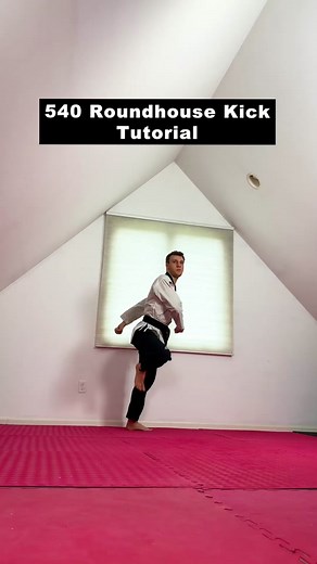 540 Roundhouse Kick Tutorial 🥋🌪️ #taekwondo #tkd #martialarts #540kick #tutorial