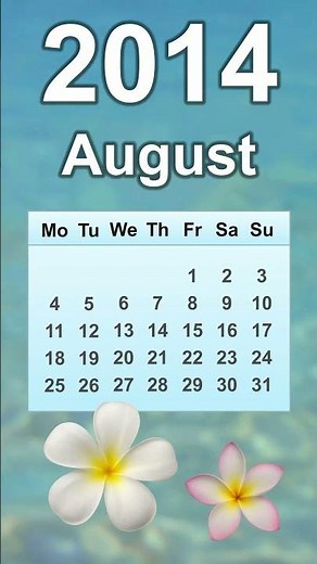 August 2014 Calendar