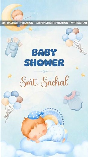 Celestial Baby Shower Invitation – Dreamy Starry Celebration